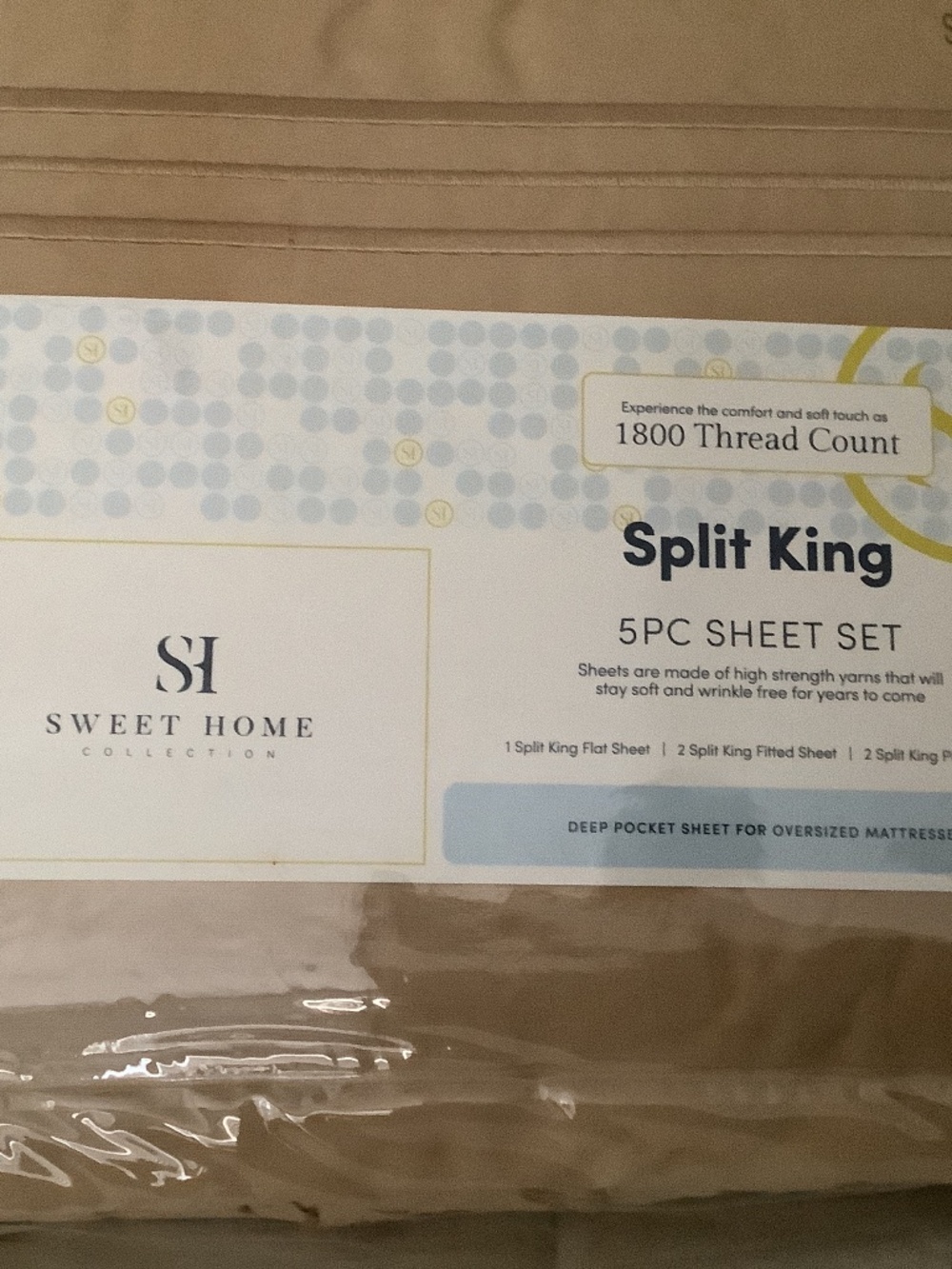 King Split sheet set